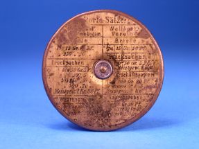 the plate with the postal rates