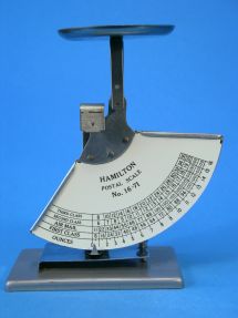 letter scale, maker Hamilton