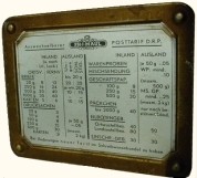 top plate with postal rates