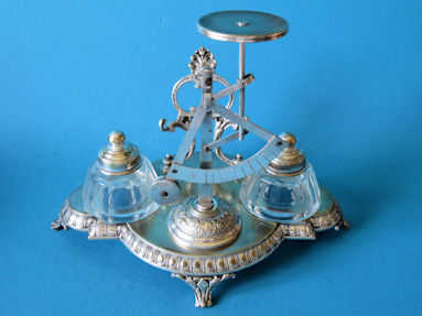inkstand with letter scale, maker WMF
