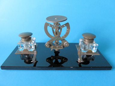 inkstand with letter scale, unknown maker