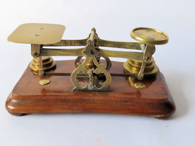 back of the letter scale